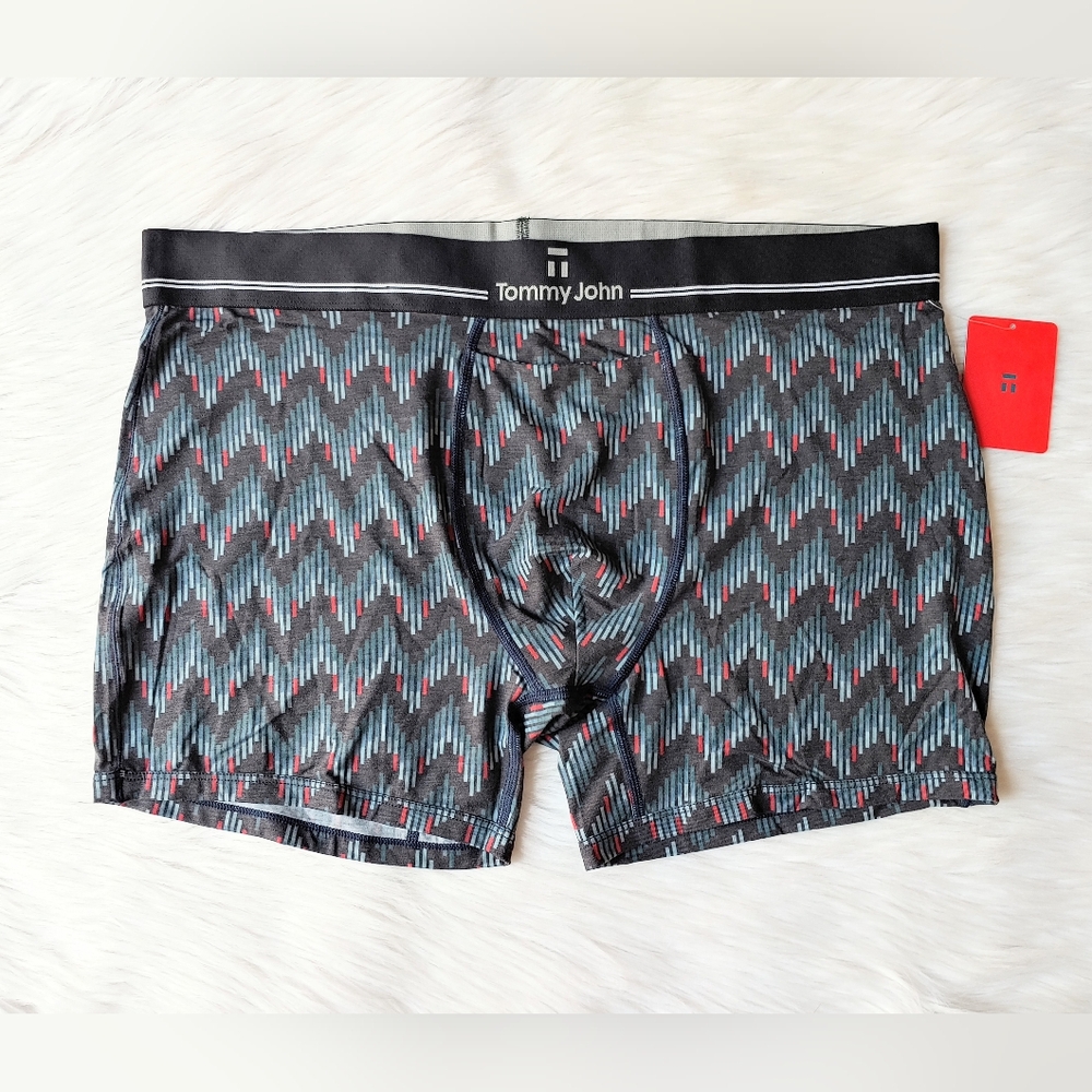 Tommy John Second Skin+ Blue Boxer Brief/ Trunks, 2XL
